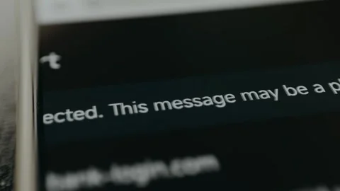 Security Alert, Suspicious email detected. This message may be a phishing Stock Footage 332891192