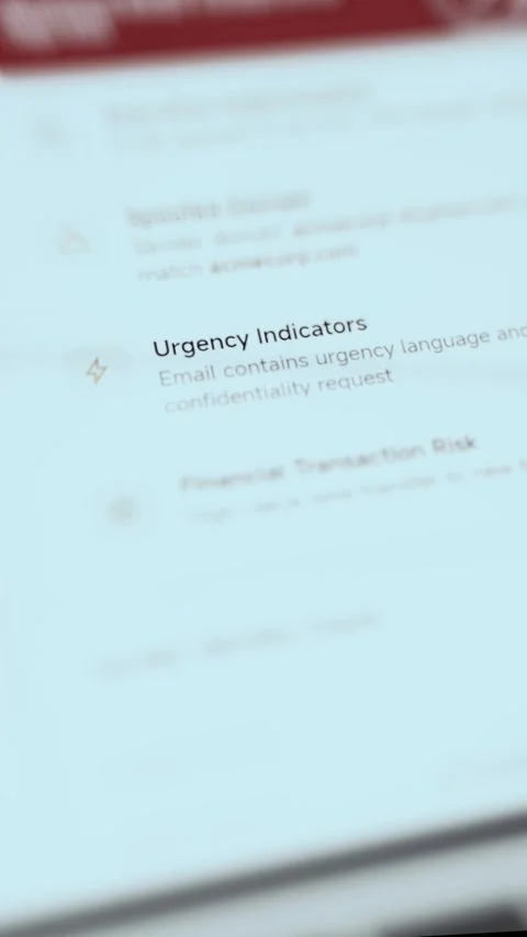 Security Analysis Highlighting Urgency Language In Suspicious Message 4K Stock Footage 341853768