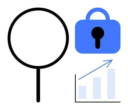 Security and Data Analytics in Modern Technology Concept Stock Illustration