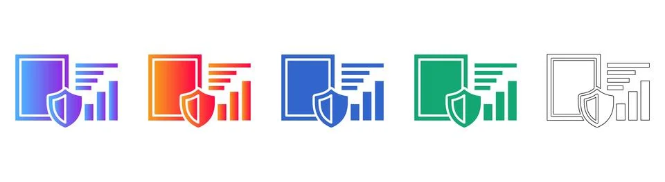 Security and Data Protection Icon Set Stock Illustration