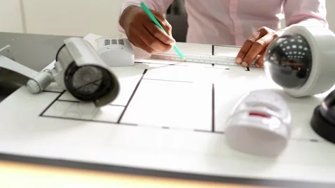 Security And Fire System Sensor Protection Stock Footage 215529950