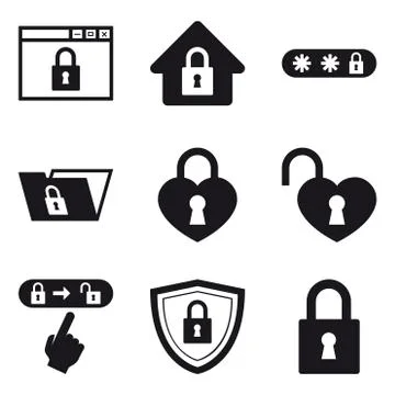 Security and Locks 스톡 일러스트