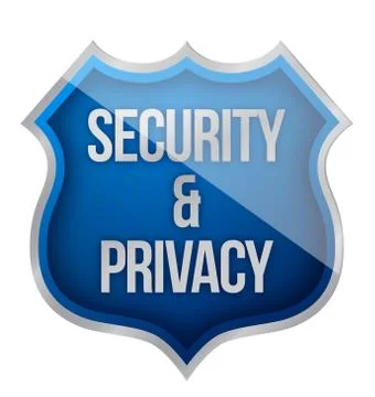 Security and privacy shield 库存插图