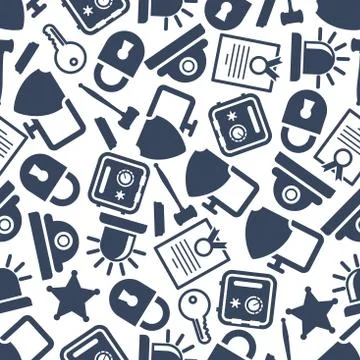 Security and protection seamless pattern イラスト素材