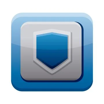 Security app button menu isolated icon Stock Illustration
