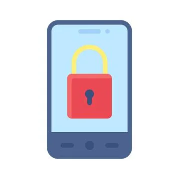 Security App icon, Mobile application vector illustration Stock Illustration