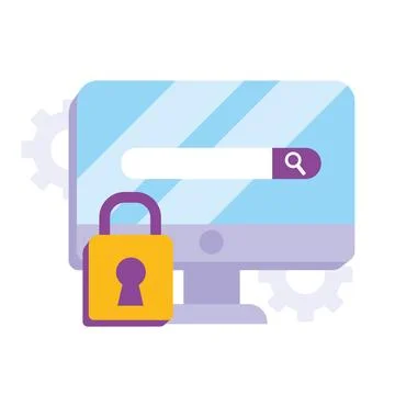 Security app programming technology and software Illustrazione stock