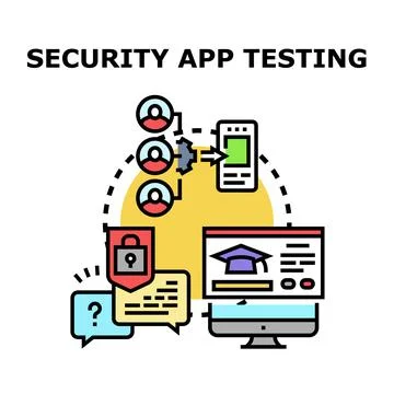Security app testing for digital application protection Stock-Illustration