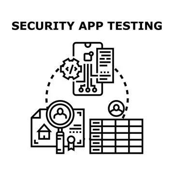 Security app testing optimizing digital software performance イラスト素材