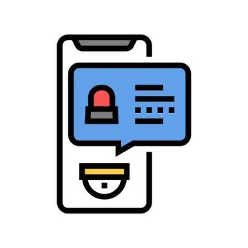 Security application message color icon vector illustration Stock Illustration