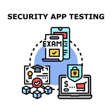 Security application testing and software development process イラスト素材