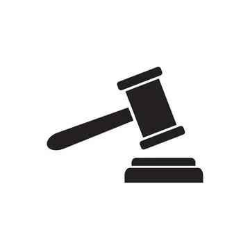 Security, auction icon vector hammer court, judge gavel icon for graphic desi Stock Illustration