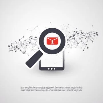 Security Audit, Virus Scanning, Cleaning, Eliminating Malware, Ransomware Stock Illustration