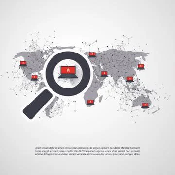 Security Audit, Virus Scanning, Cleaning, Eliminating Malware, Ransomware Stock Illustration