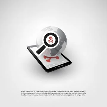 Security Audit, Virus Scanning, Cleaning, Eliminating Malware Stock Illustration