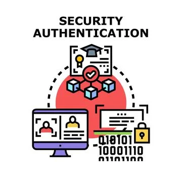 Security authentication concept for digital identity verification Stock Illustration