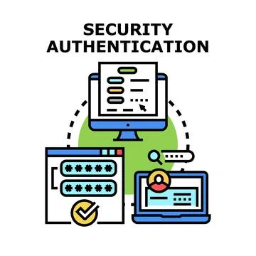 Security authentication vector concept for digital access Stock Illustration