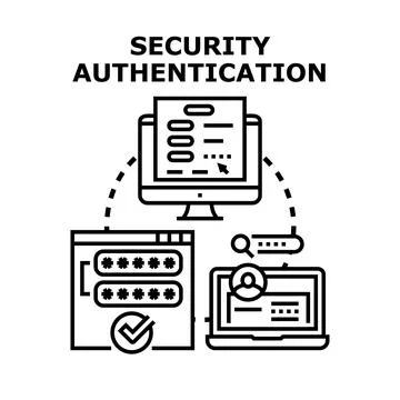 Security authentication vector concept for digital access Stock Illustration