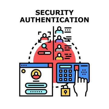Security authentication vector illustration for user access Illustrazione stock