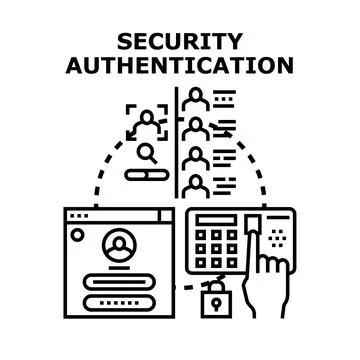 Security authentication vector illustration for user access イラスト素材