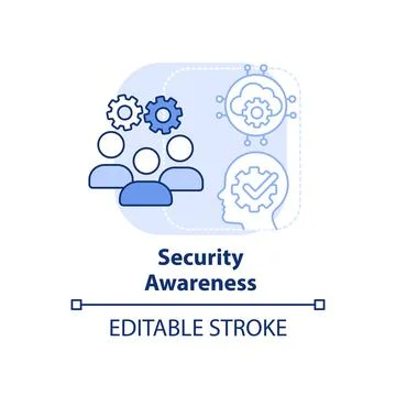Security awareness light blue concept icon Illustrazione stock