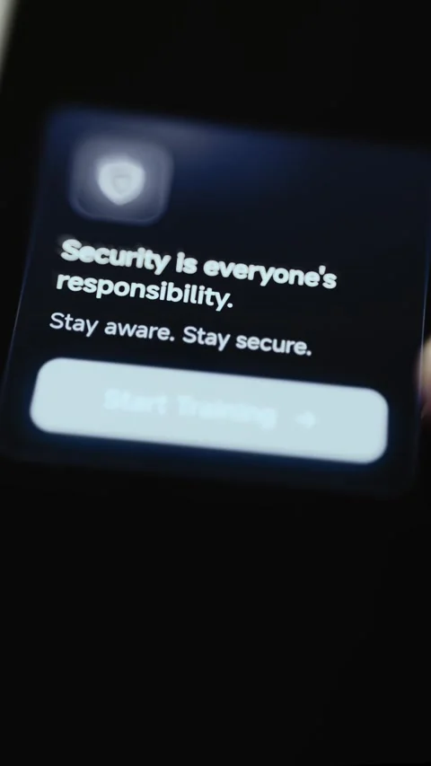 Security Awareness Message Emphasizing Shared Responsibility 4K Stock Footage 341853722