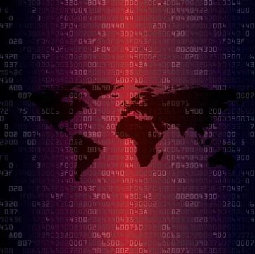 Security background with HEX-code 스톡 일러스트