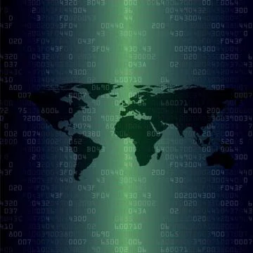 Security background with HEX-code Stock Illustration