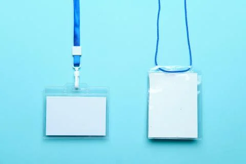 Security Badge on colorful background, event invitation concept, job Stock Photos