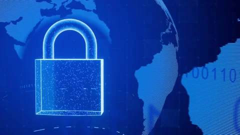 Security of the banking system. Cyber warfare. Security on the Internet. Cyber Stock Footage 315306384