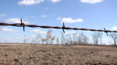 Security Barred Wire around Property Stock Footage 47945431