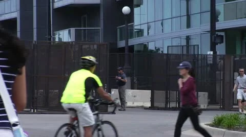 Security Barricade Stock Footage 11135361