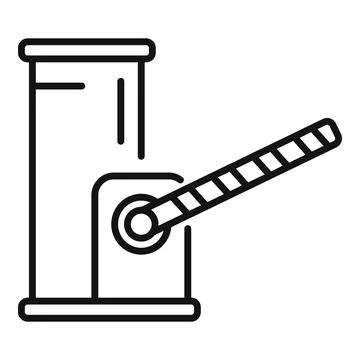 Security barrier icon outline vector. Car park Ilustração Stock