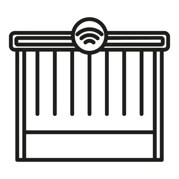 Security barrier icon outline vector. Automatic gate Stock Illustration