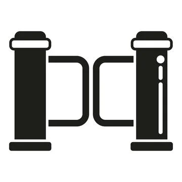 Security barrier icon simple vector. Automatic gate Stock Illustration