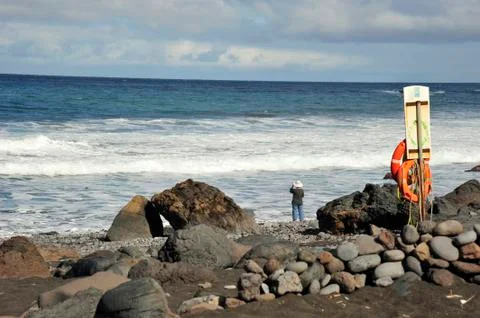 Security on the beach Stock Photos