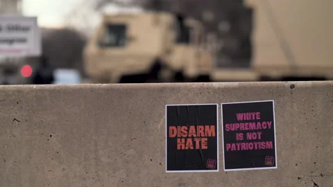 Security Biden Inauguration DC Lockdown Stock Footage 146814700