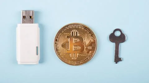 Security of bitcoin wallets,protection and storage of cryptocurrencies Stockfoto's