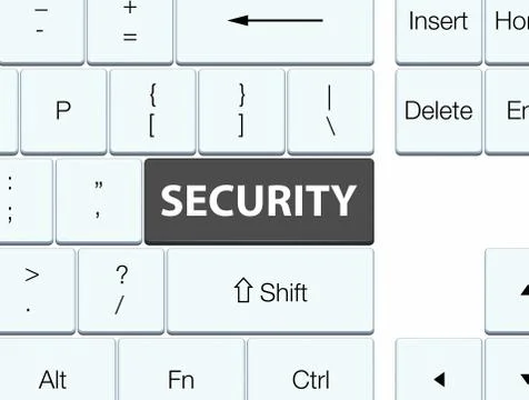 Security black keyboard button Illustrazione stock