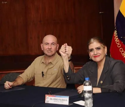   SECURITY BLOCK Quito, Monday, September 39, 2024 Press Conference of the... Stock Photos