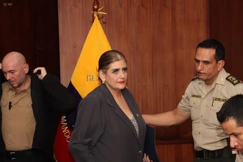   SECURITY BLOCK Quito, Monday, September 39, 2024 Press Conference of the... Stock Photos