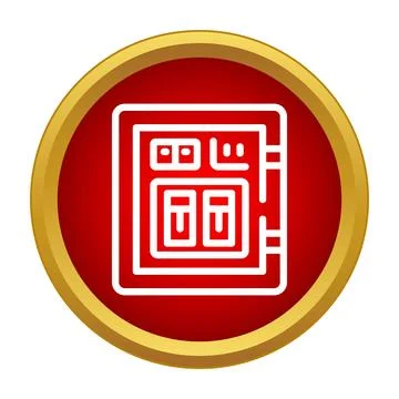 Security box icon protecting important files Stock Illustration