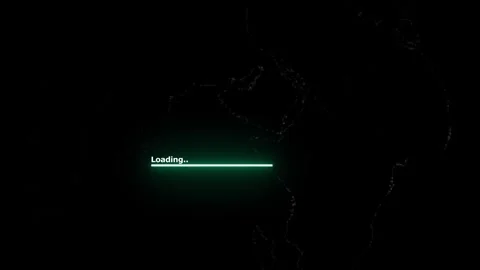 Security Breach Animation: Loading Bar &amp; Globe outline Background. Stock Footage 282576855