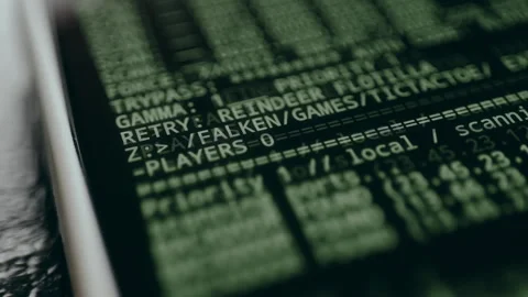 Security breach command lines, ethical hacking concept Stock Footage 329283402