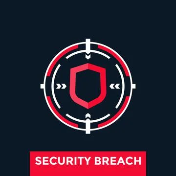 Security breach vector icon 스톡 일러스트