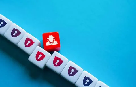 Security breach at a weak spot. Hacker attack. Data leakage, industrial es... 스톡 사진