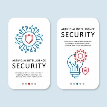 Security brochure design with sheild logo vector Stock Illustration