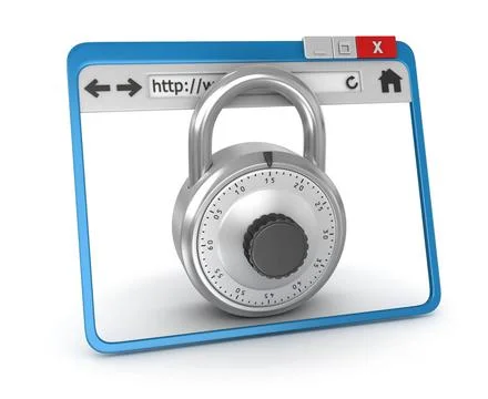 Security Browser Security Browser , This is a computer generated and 3d re... Fotos de archivo