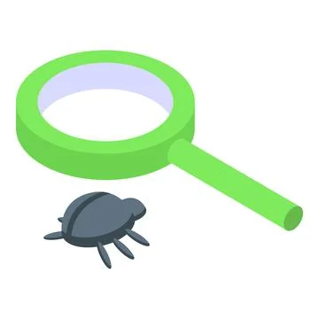 Security bug icon isometric vector. Data software Illustrazione stock
