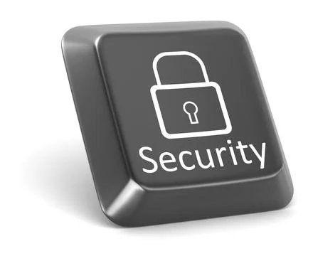 Security button Security button , This is a computer generated and 3d rend... Stock Photos